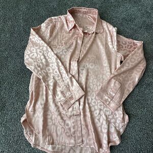 Pink Leopard Woman’s Dress Shirt